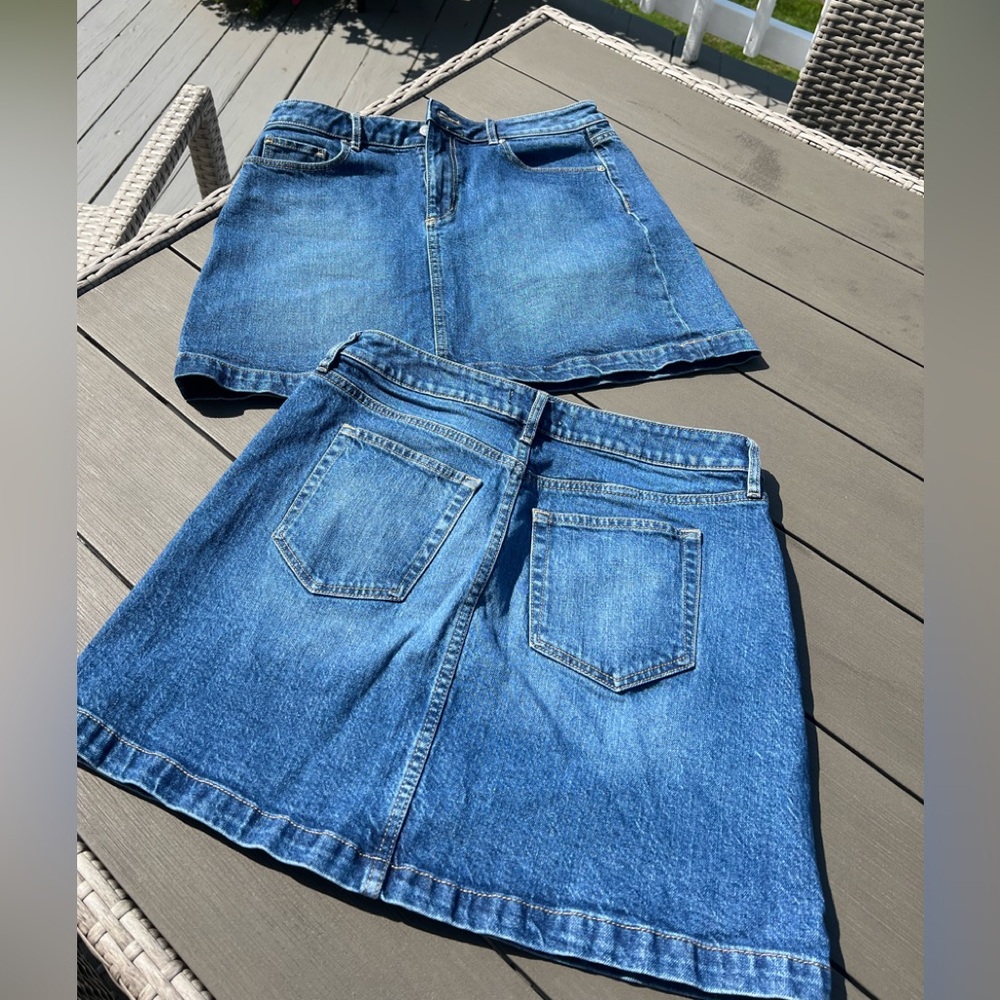Two Loft Denim skirts Size 4